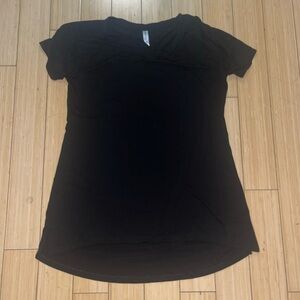 Athleta dress Black Short Sleeve V-Neck Women's T-Shirt Dress XS